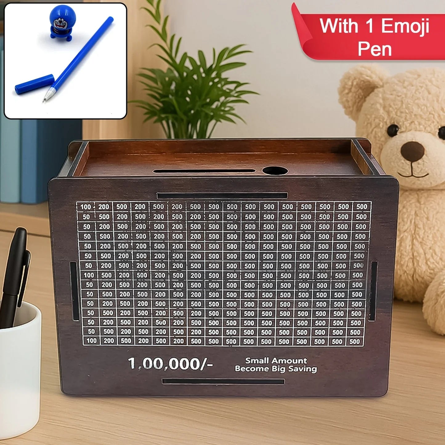 Unique MDF Piggy Bank with Custom Photo and Name